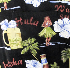 Mens Vintage Hula Girls & Beer Kahala Rayon Hawaiian Shirt XL - Bombshell Bettys Vintage
