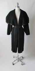 Vintage 50's Don Loper Big Shawl Collar Wool Coat M / L - Bombshell Bettys Vintage
