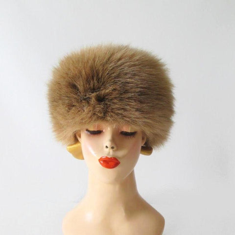 Vintage 70's / 80's Faux Fur Cossack Hat