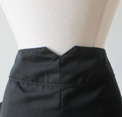 Vintage Style Scully Retro Black Western Long Pearl Snap Skirt  S - Bombshell Bettys Vintage