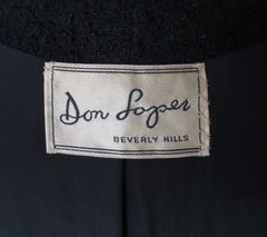 Vintage 50's Don Loper Big Shawl Collar Wool Coat M / L - Bombshell Bettys Vintage