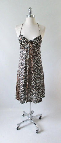 Vintage 60's Vanity Fair Leopard Print Nighty Night Gown 32
