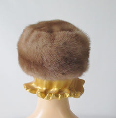 Vintage 50's Honey Blonde Mink Chapeaux Pillbox Hat - Bombshell Bettys Vintage
