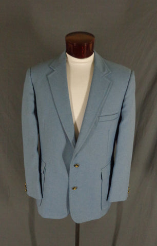 Vintage 70s The Knack Light Blue Retro Suit Blazer – 48