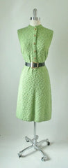 • Vintage 60's St John Green Sport Knit Tunic Shift Sweater Day Dress S - Bombshell Bettys Vintage