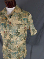 Vintage 70s Liberty House Asian Floral Print Hawaiian Shirt - 48 - Bombshell Bettys Vintage