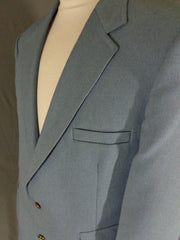 Vintage 70s The Knack Light Blue Retro Suit Blazer – 48 - Bombshell Bettys Vintage
