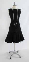 • Vintage Black Dropped Waist Evening Cocktail Party Dress XS - Bombshell Bettys Vintage