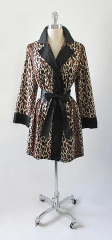 Vintage 60's Leopard Print Vanity Fair Bombshell Robe M