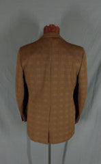 Vintage Action Tailored By Rough Rider Brown Polyblend Checkered Blazer - 44 - Bombshell Bettys Vintage