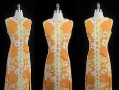 Vintage 60's Lilly Pulitzer The Lilly Floral Daisy Maxi Dress L - Bombshell Bettys Vintage