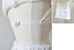 Vintage 60's 70's White Eyelet Maternity Playsuit Swimsuit 2 Piece Top Bloomer Set - Bombshell Bettys Vintage