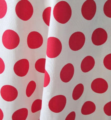 Vintage 70's 40's  White Red Polka Dot A Line Swing Skirt S - Bombshell Bettys Vintage