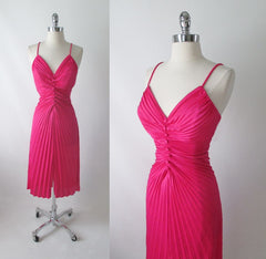• Vintage Fredericks Of Hollywood Travilla Inspired Marilyn Style Evening Dress Gown M - Bombshell Bettys Vintage