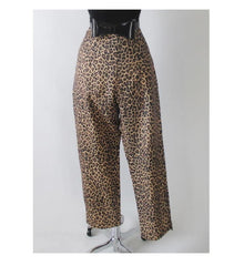 Vintage 50's Bombshell Leopard Print Fredericks Of Hollywood Cigarette Pants L - Bombshell Bettys Vintage
