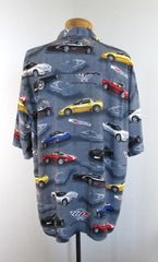Mens 2003 50th Anniversary Corvette Hawaiian Style Rayon Shirt XL - Bombshell Bettys Vintage