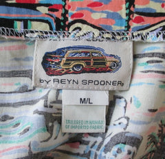 Vintage 90's Reyn Spooner Eddy Y Hot Rod Hawaiian Sarong Skirt M / L - Bombshell Bettys Vintage