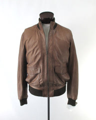 Men's Scully Washed Leather Bomber Jacket L