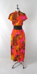 Vintage 60s Hilo Hattie Asian Inspired Hawaiian Dress S - Bombshell Bettys Vintage