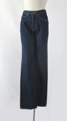 Vintage 80s High Waist Brittania Blue Denim Jeans S - Bombshell Bettys Vintage