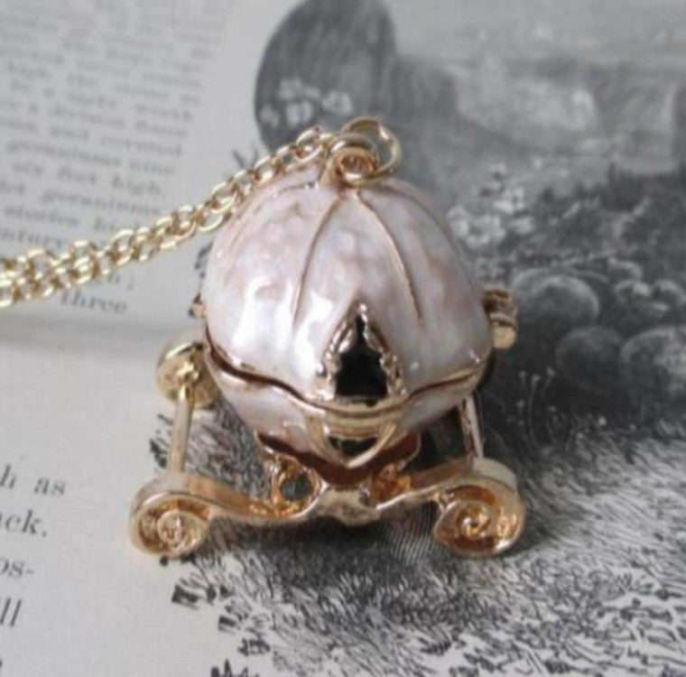 Princess Pumpkin Carriage Charm Locket Necklace - Bombshell Bettys Vintage