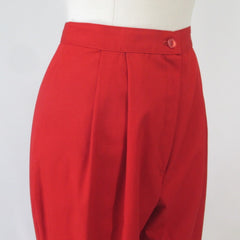 Vintage 70s 80s Red Knickerbocker Short Knicker Pants S