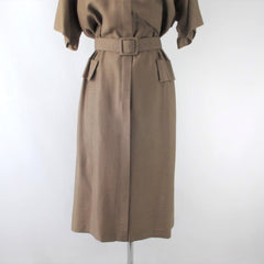 Vintage 50s Copper Layne Bryant Special Occasion Dress Plus 2X