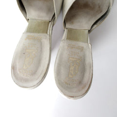Vintage 50s White Springolator Heels Shoes 8.5