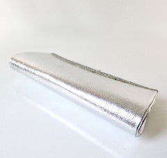 Vintage 60's Silver Glitter Envelope Handbag Clutch Bag
