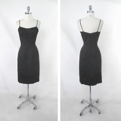vintage lilli diamond 50s 60s party holiday special occasion black dress set matching jacket  dress