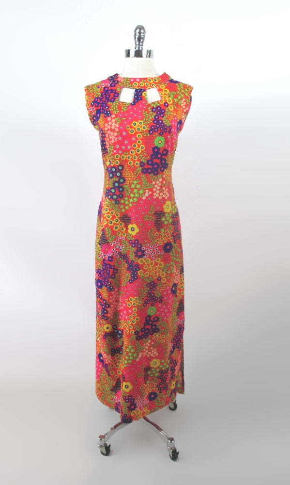 60s cut out dress 1960's Pierre Cardin Psychedelic Cotton-Twill Circle Cut-Outs Mod Tunic Dress at 1stDibs