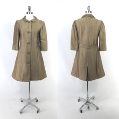 Vintage 60's Joseph Magnin Gold Dupioni Silk Evening Jacket Coat S 3 - Bombshell Bettys Vintage