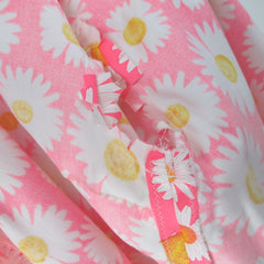 Vintage 60s Wrap-Arounder Pink Daisy MOD Dress M