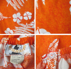 Vintage 70s Orange Hawaiian Maxi Dress XS - Bombshell Bettys Vintage