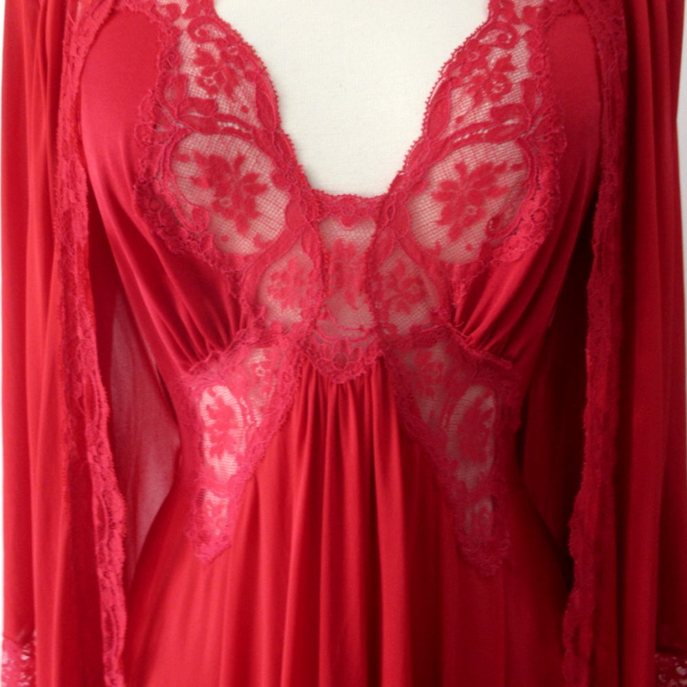 Olga Bodysilk Nightgown Blush Pink 1969 USA Made Unworn Size Large 
