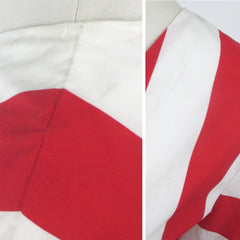 Vintage 80s Red White Stripe Peplum Dress XL 1X • New With Tags •