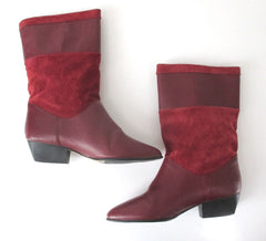 Vintage 80s Red Leather Tarantino’s Pixie Boots 8