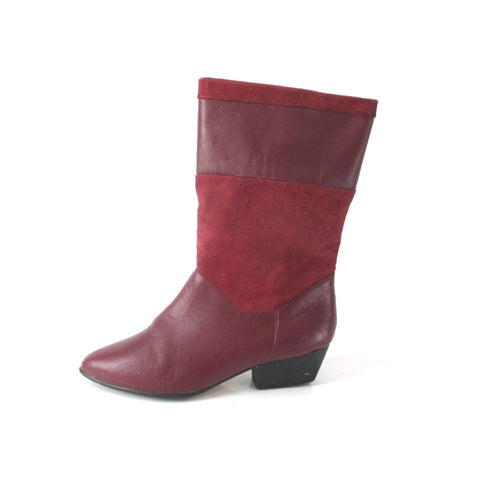 Vintage 80s Red Leather Tarantino’s Pixie Boots 8