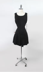 Vintage 90s Black Mini Dress S • New With Tags •