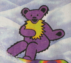 Vintage 90s GRATEFUL DEAD Snowboard Bears Peter Forsythe Tie Dye T Shirt L
