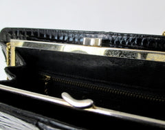 Vintage Morris Moskowitz Alligator Clutch / Chain Strap Handbag