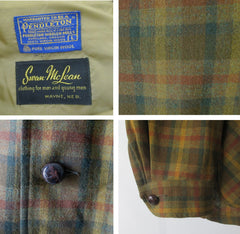 Vintage 50s Pendleton Golden Green Plaid Wool 49er Jacket  L - Bombshell Bettys Vintage
