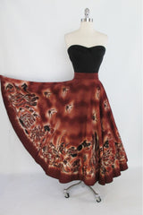 • Vintage 50's Tropical Angelfish Ocean Reef Hand Painted Circle Skirt M - Bombshell Bettys Vintage