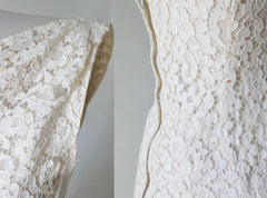Vintage 50's White Lace Wedding Dress XS - Bombshell Bettys Vintage