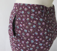 Vintage 70's Calico Cotton Bell Bottom Pants S - Bombshell Bettys Vintage