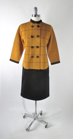 Vintage 60s Gia Ninno 3 Piece Wool Knit Set L