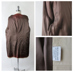 Vintage 60's Tan Leather MOD Jacket Coat M - Bombshell Bettys Vintage