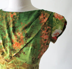 Vintage 60's Elsie Krassas Fluted Hem Hawaiian Dress M - Bombshell Bettys Vintage