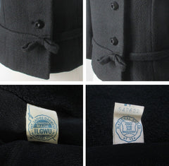 Vintage 60s Black Bow Accent Jacket / Blazer M - Bombshell Bettys Vintage