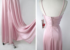 Vintage 70s Joy Stevens Rose Pink Party Dress XS - Bombshell Bettys Vintage